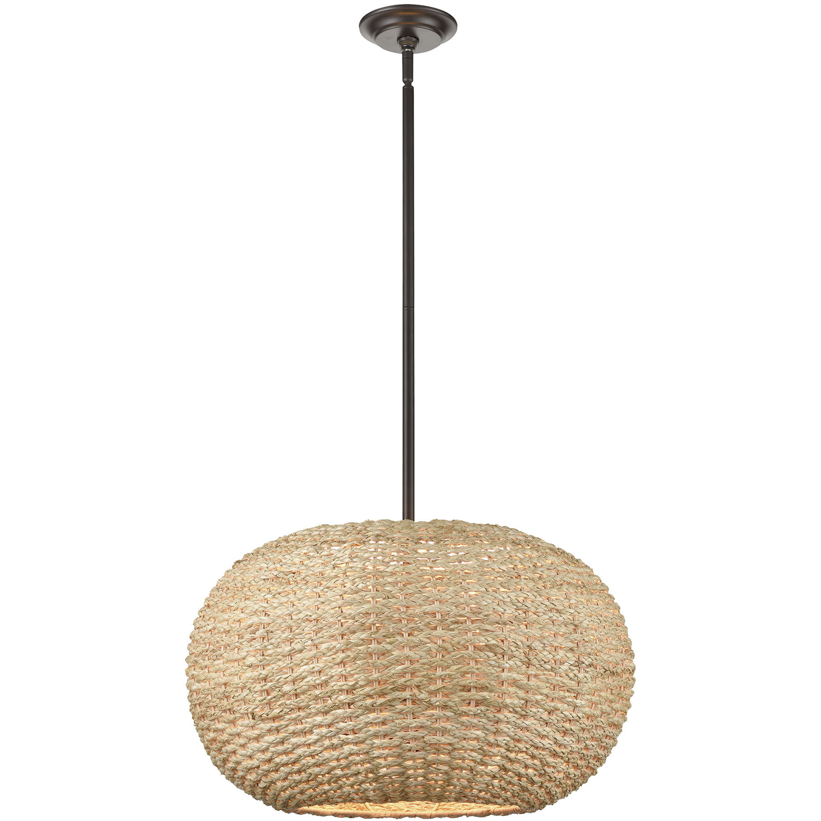 Bemo 3 Light 21.25 inch Oiled Bronze Pendant Ceiling Light
